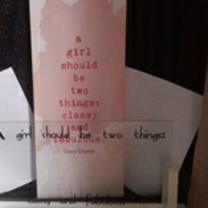 Coco Chanel glass with frame